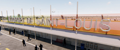 Cérémonie de remise du site de aéroport de Saint-Louis a TES