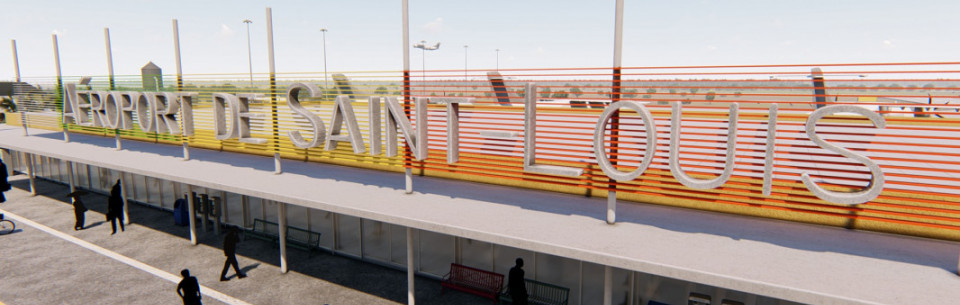 Cérémonie de remise du site de aéroport de Saint-Louis a TES