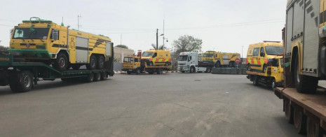 The arrival of the first ground service equipment to Senegal