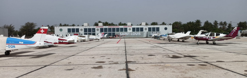 Letecká přehlídka Raid Aéropostale na letišti v Saint-Louis